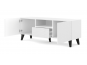 ТВ шкаф RAVENNA MDF HG 150 2D1S (бял мат/бял гланц)
